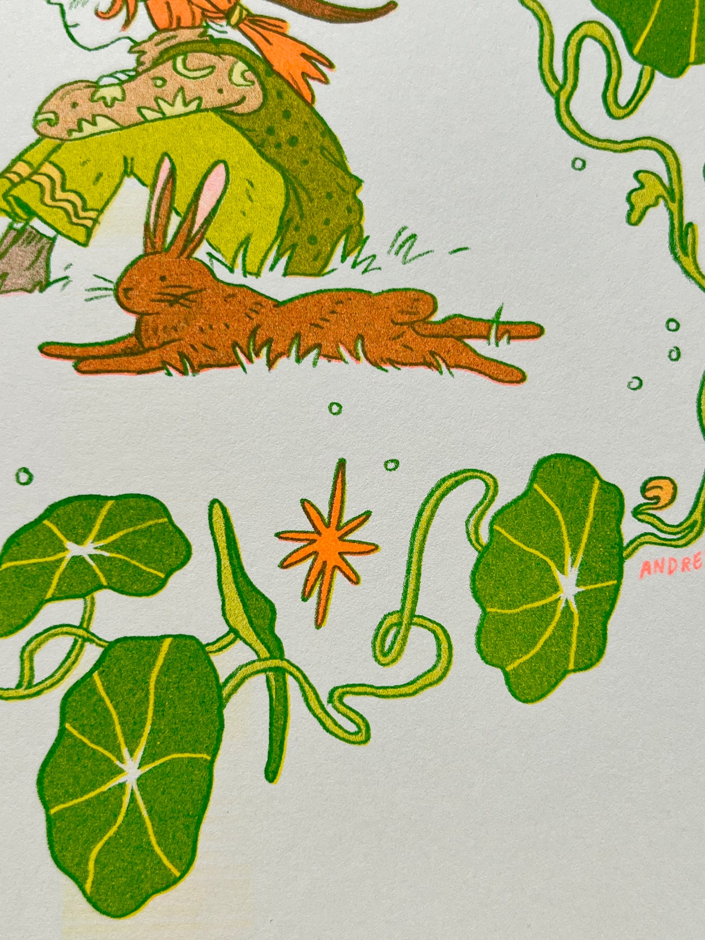 Nasturtium Witch Riso Print