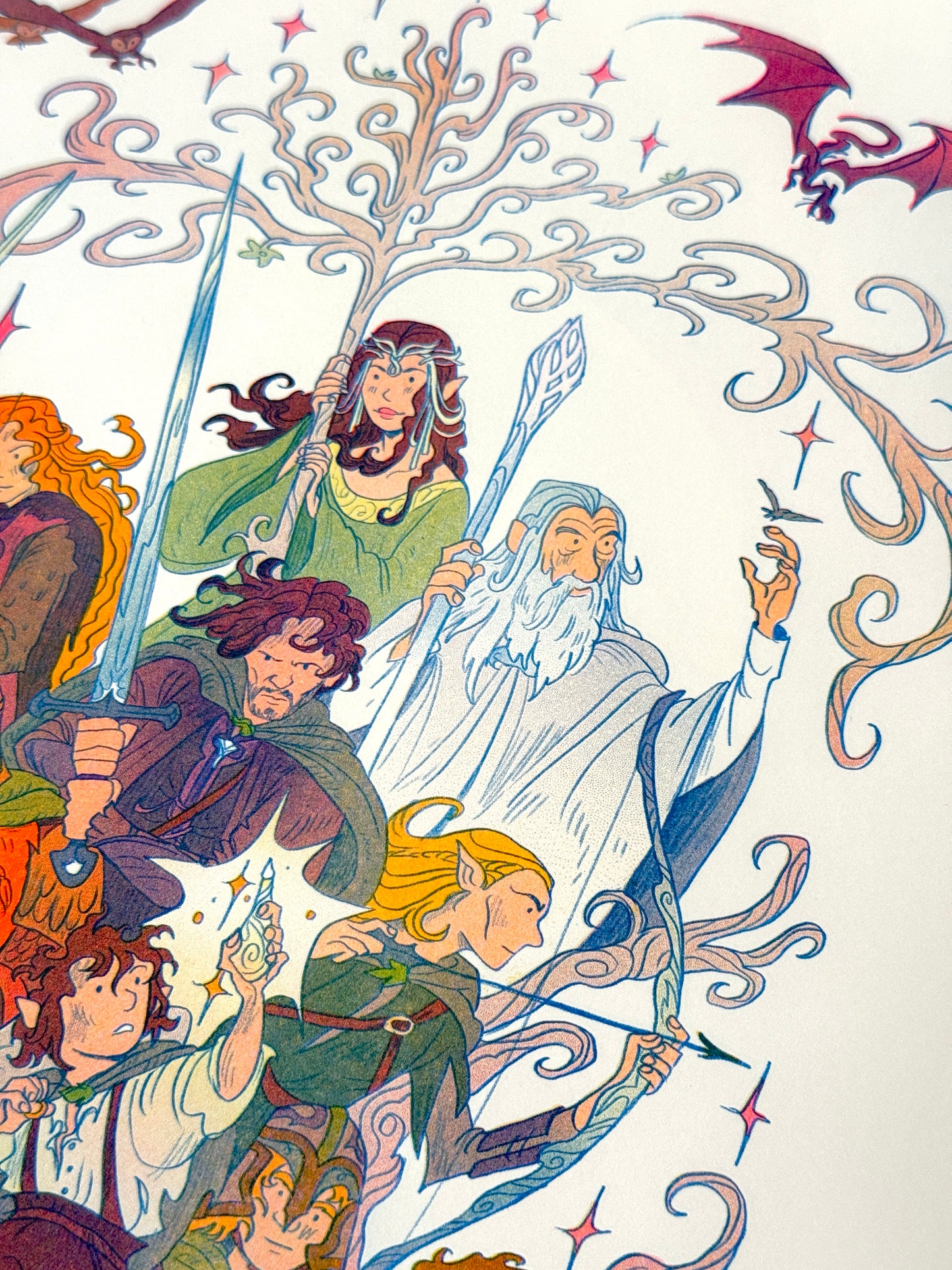 Return of the King, Lord of the Rings Small Riso Print.