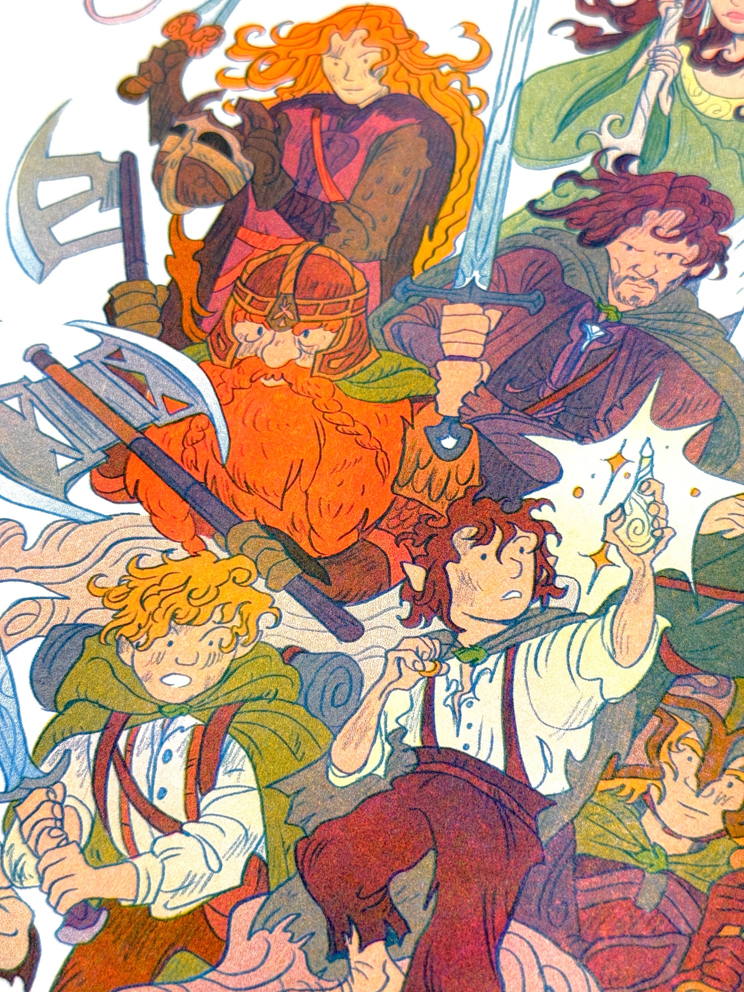 Return of the King, Lord of the Rings Small Riso Print.