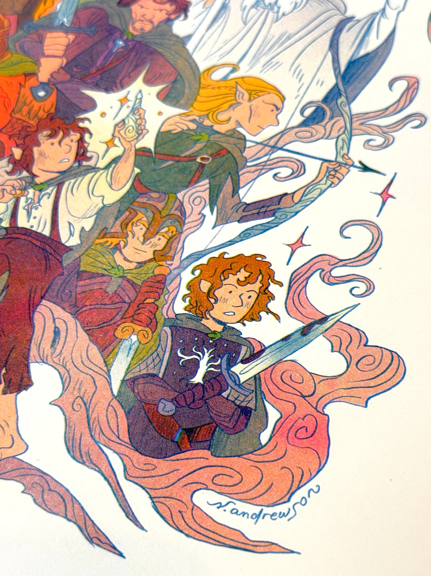 Return of the King, Lord of the Rings Small Riso Print.