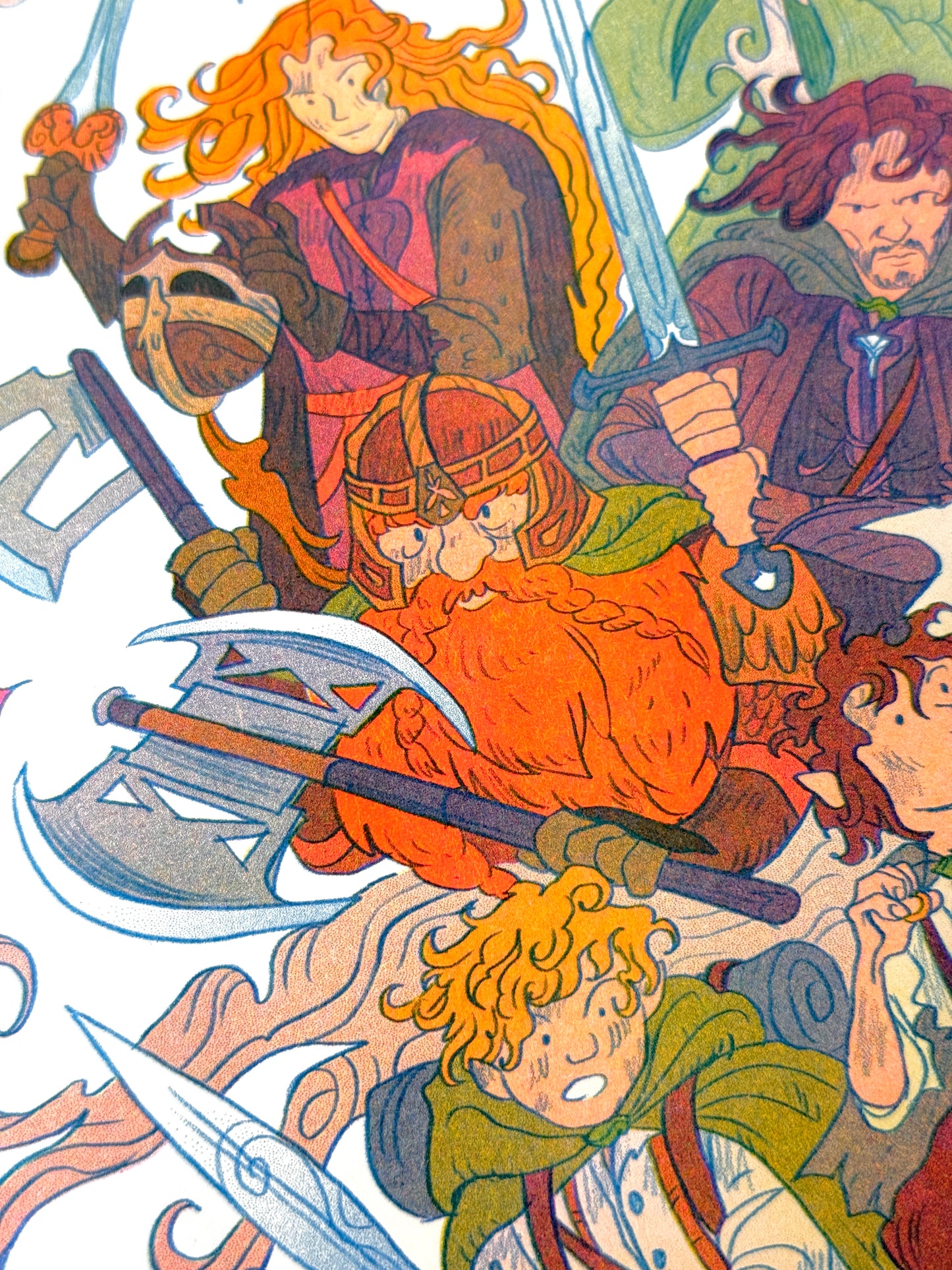 Return of the King, Lord of the Rings Small Riso Print.