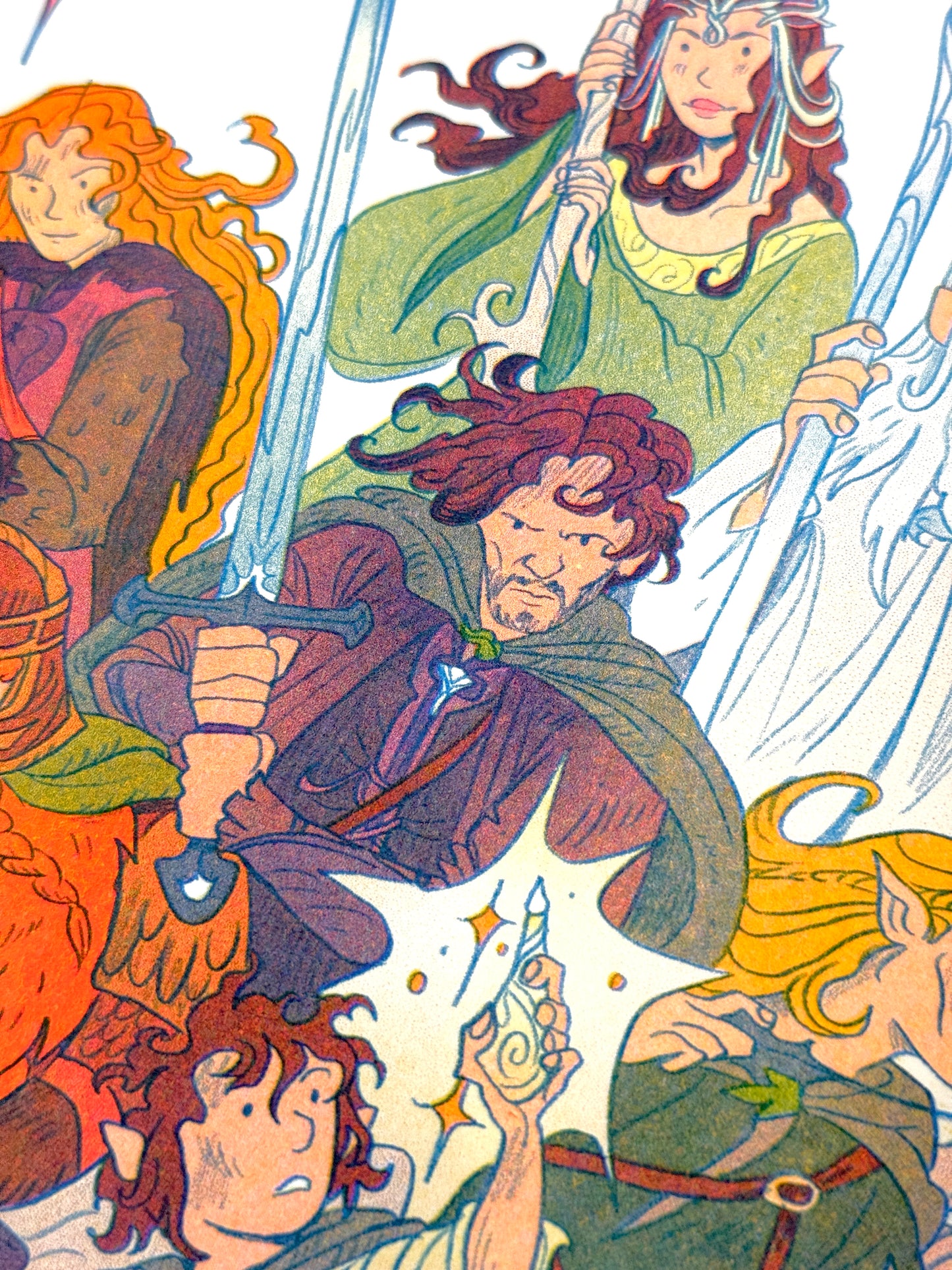 Return of the King, Lord of the Rings Small Riso Print.