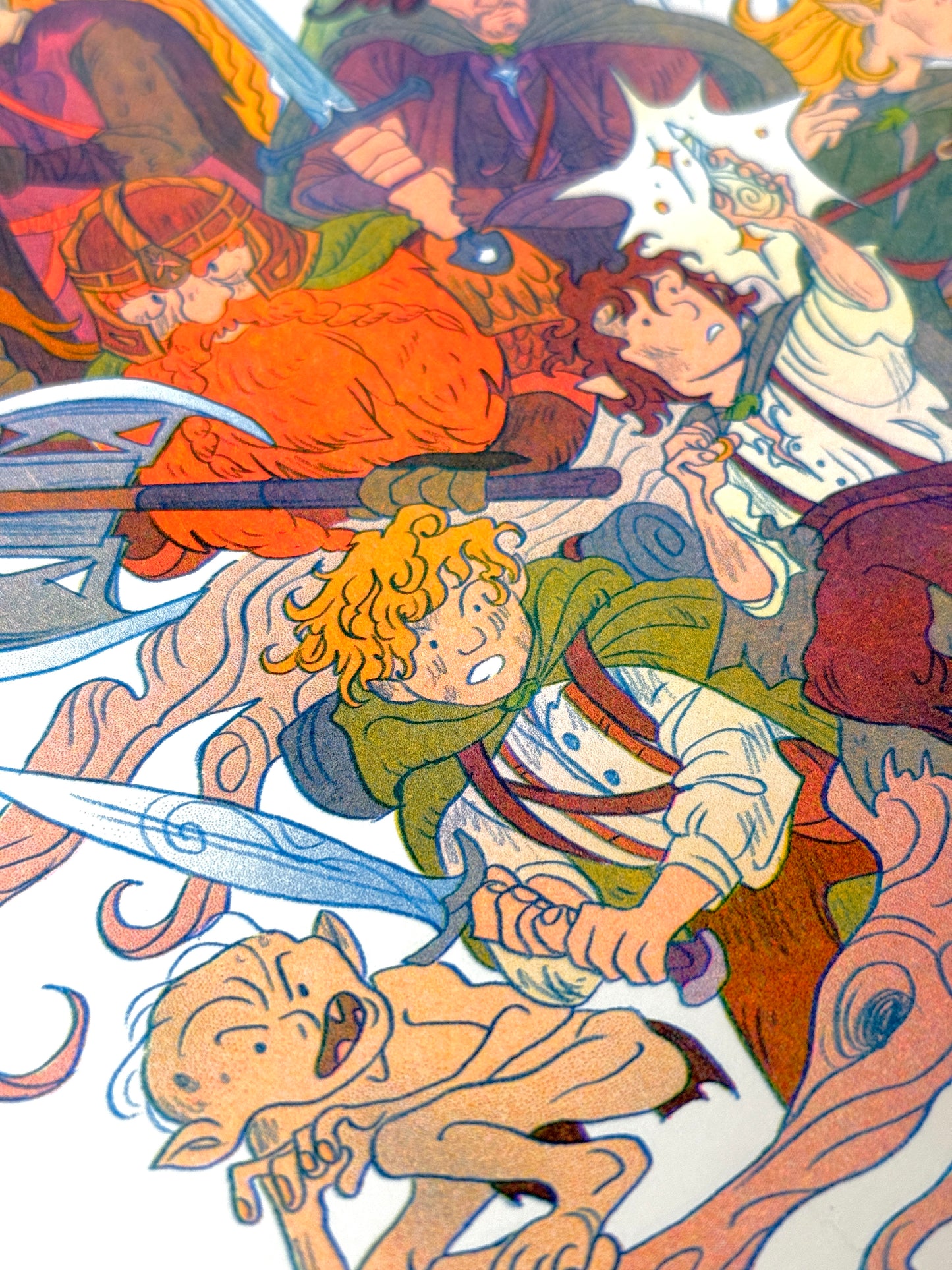 Return of the King, Lord of the Rings Small Riso Print.