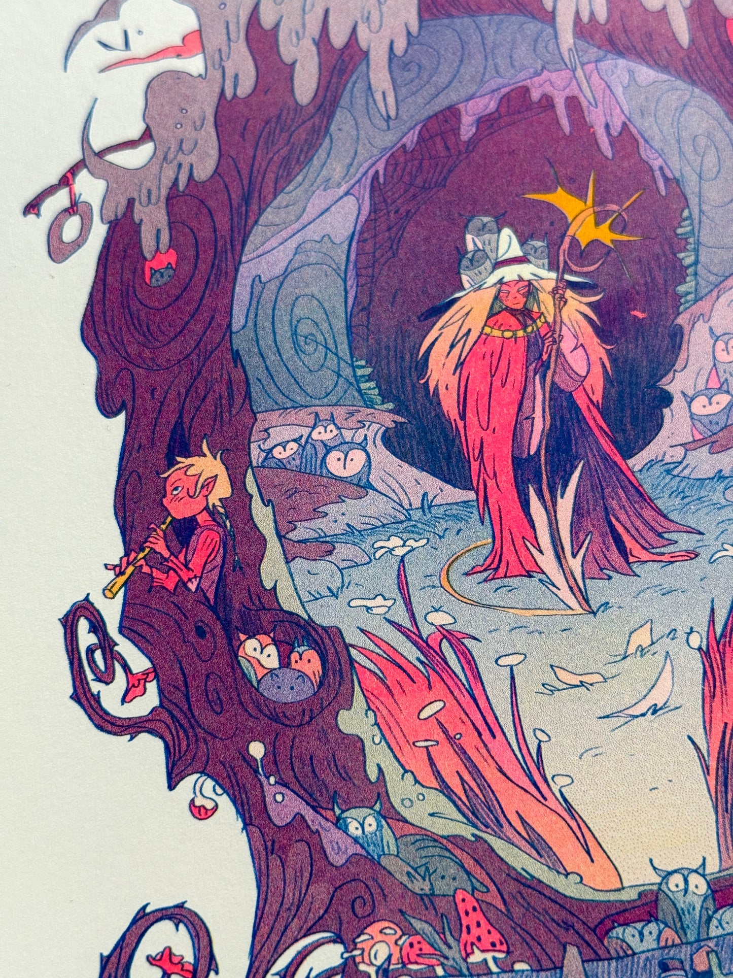 The Moon Witch Large Riso Print / Woodfolk Collection