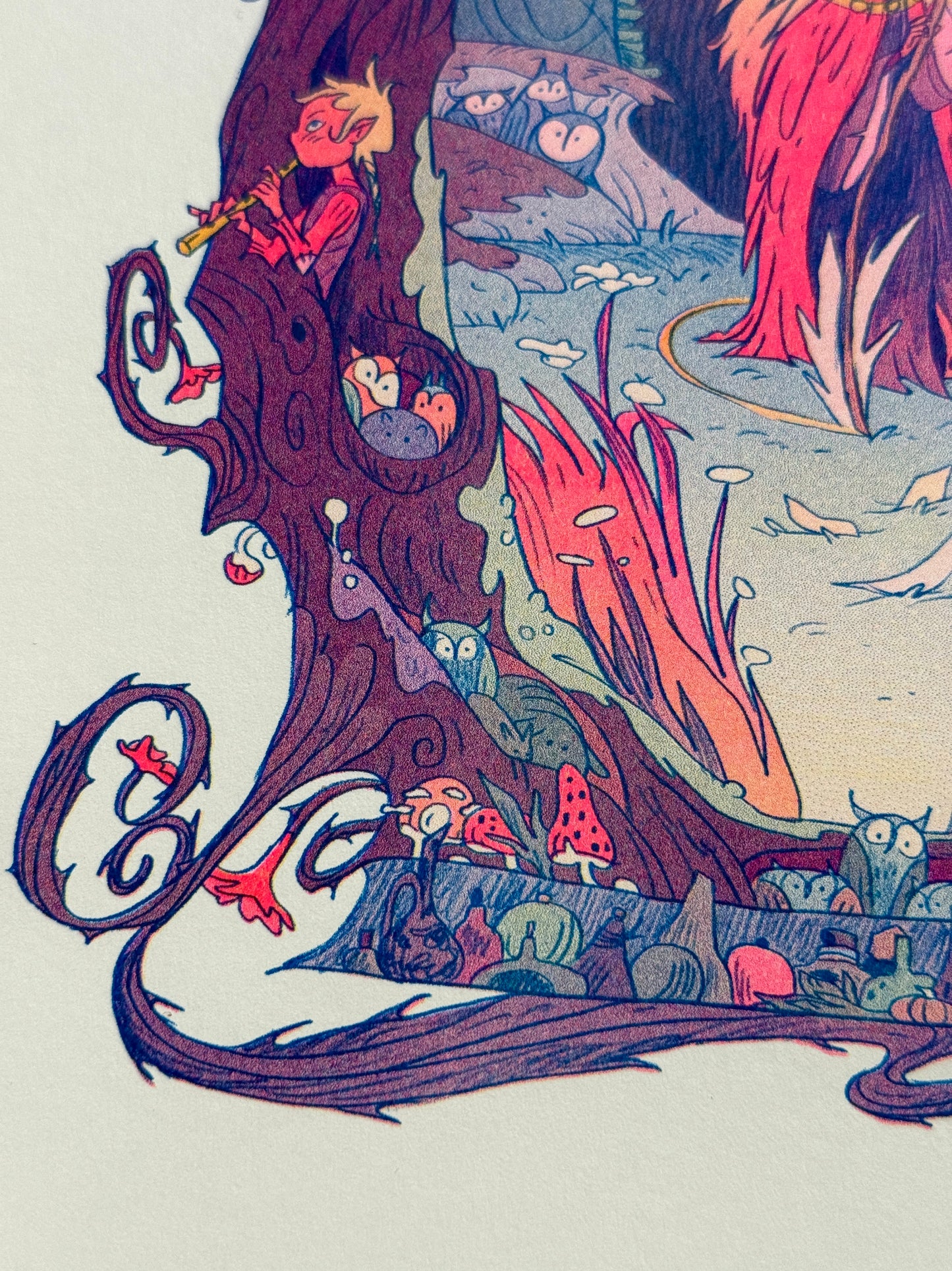 The Moon Witch Small Riso Print / Woodfolk Collection