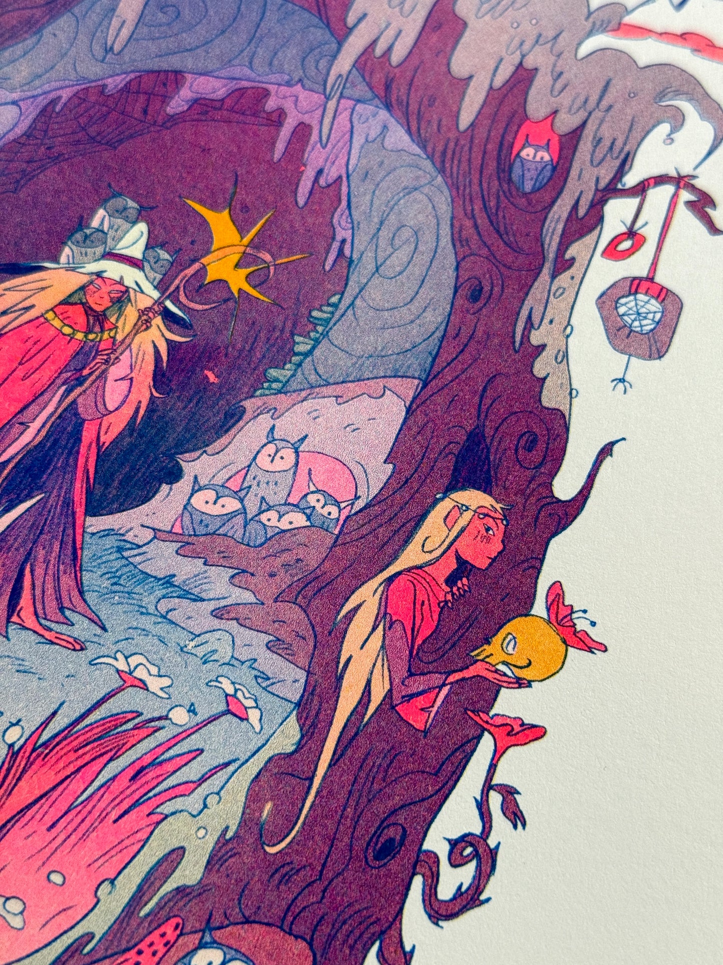 The Moon Witch Large Riso Print / Woodfolk Collection