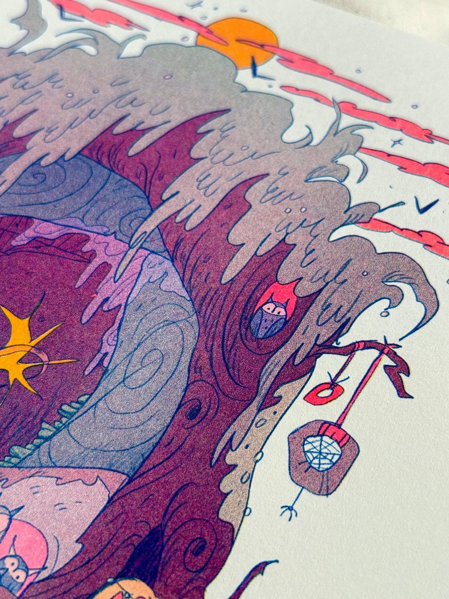 The Moon Witch Large Riso Print / Woodfolk Collection