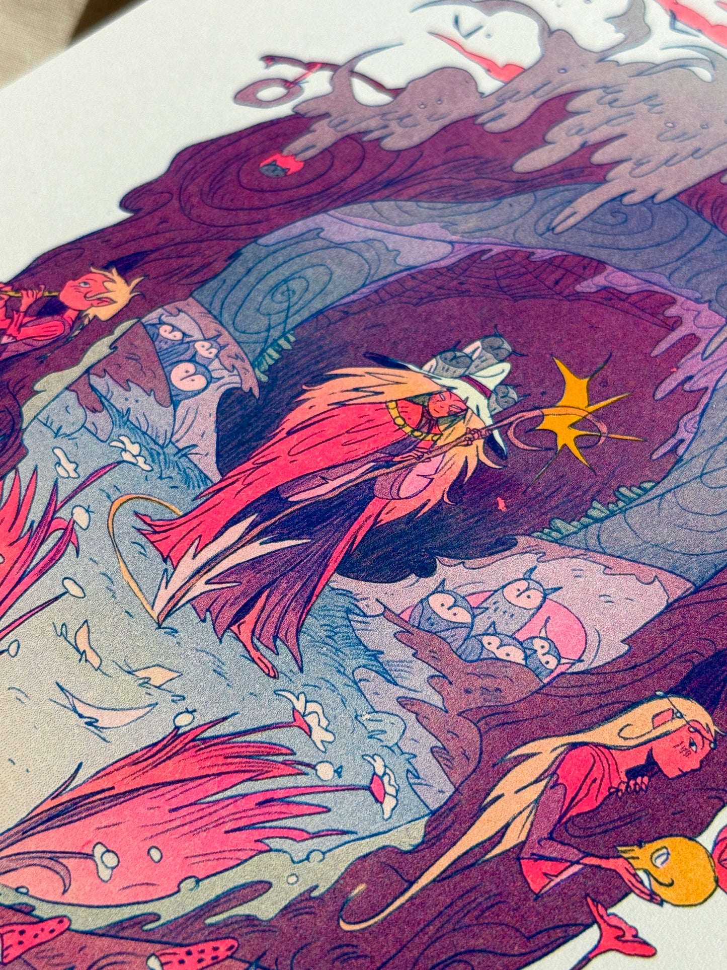 The Moon Witch Large Riso Print / Woodfolk Collection