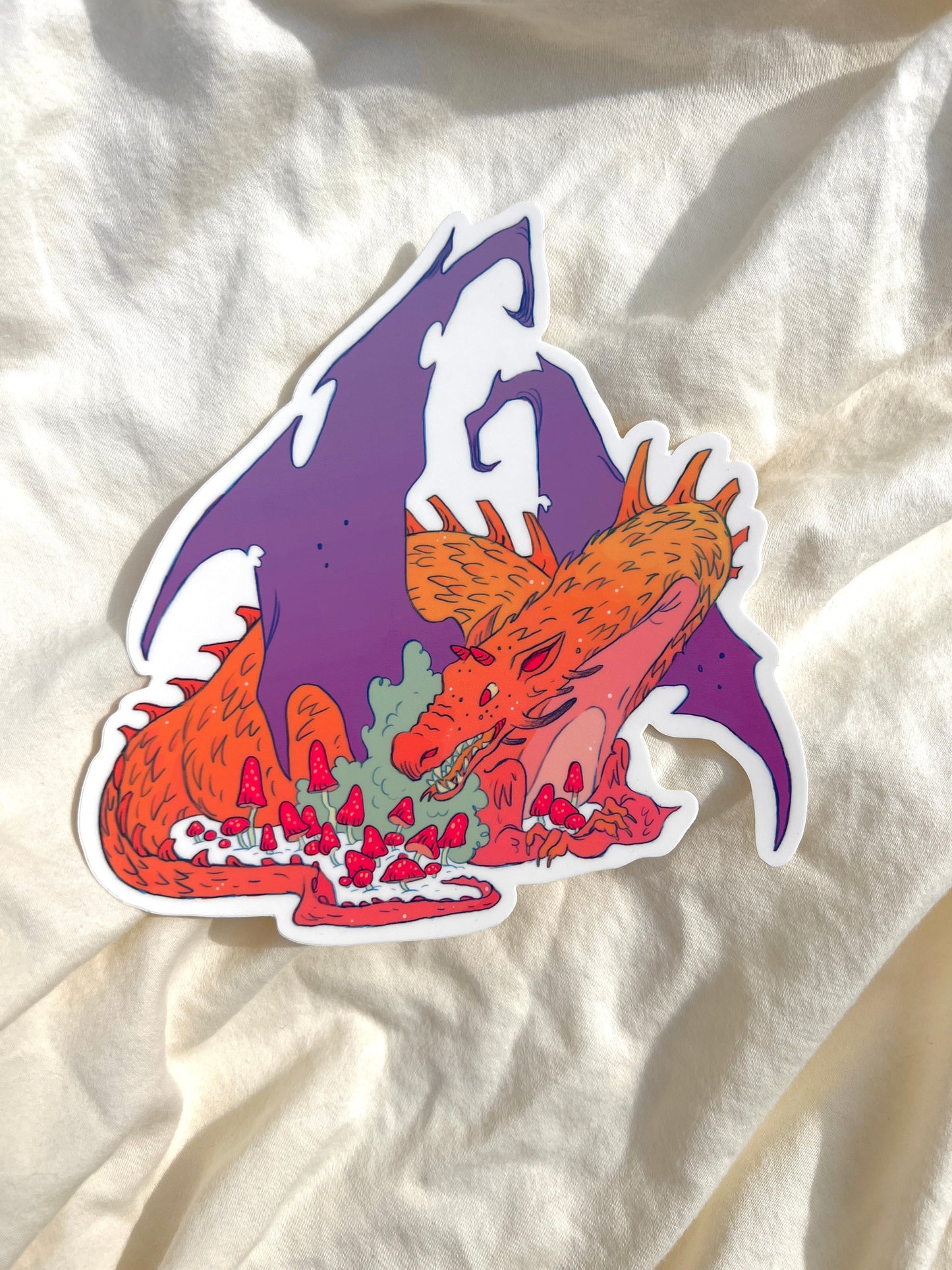 Fall Dragon Large Sticker