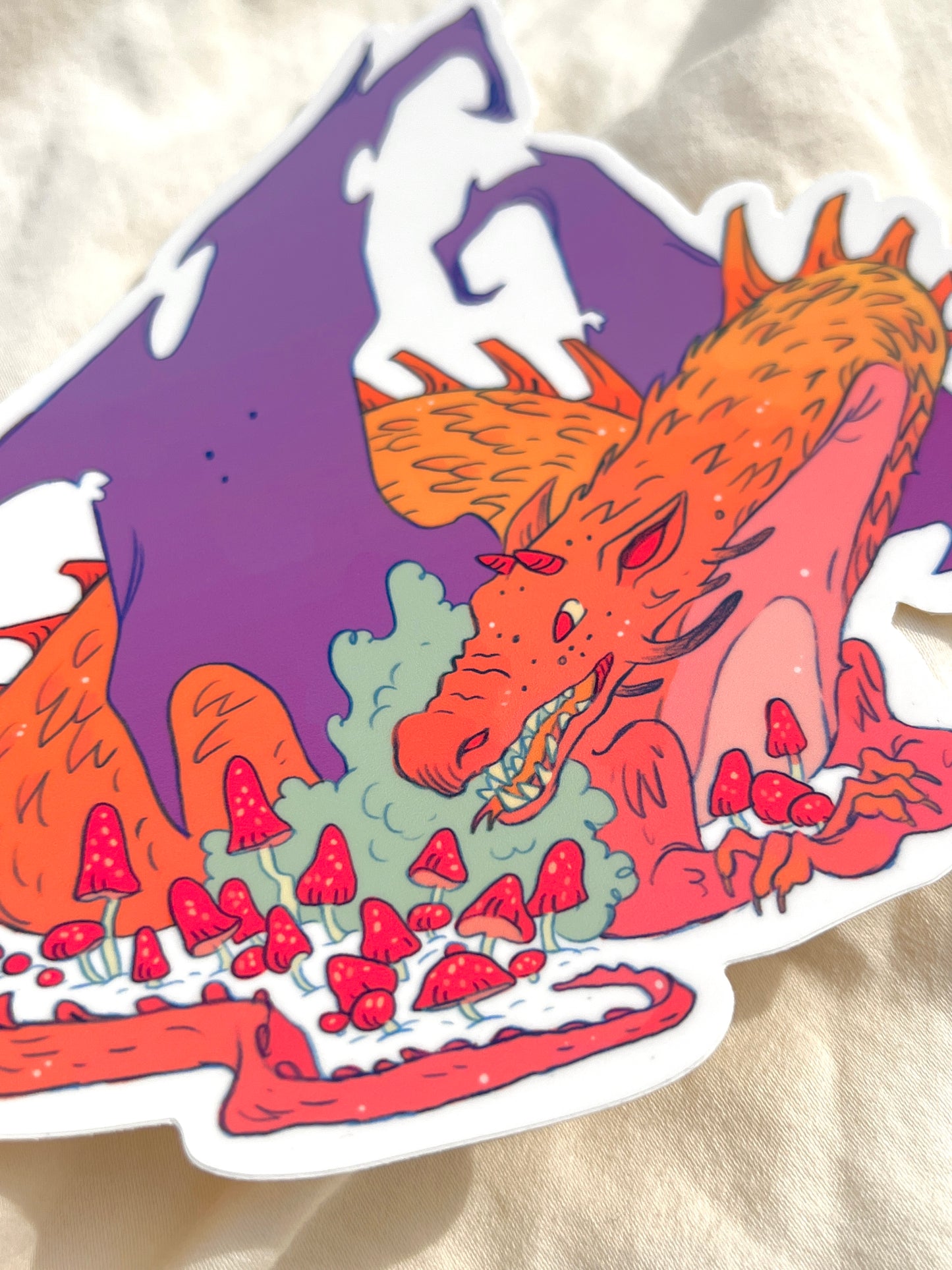Fall Dragon Large Sticker