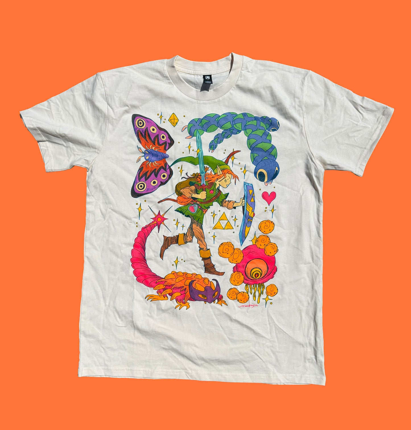 A Link to the Past ~ Heavyweight Screen-printed Shirt in Creme