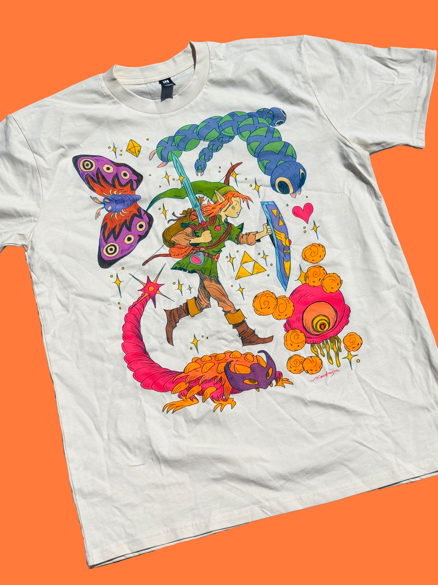 A Link to the Past ~ Heavyweight Screen-printed Shirt in Creme