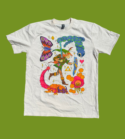A Link to the Past ~ Heavyweight Screen-printed Shirt in Creme