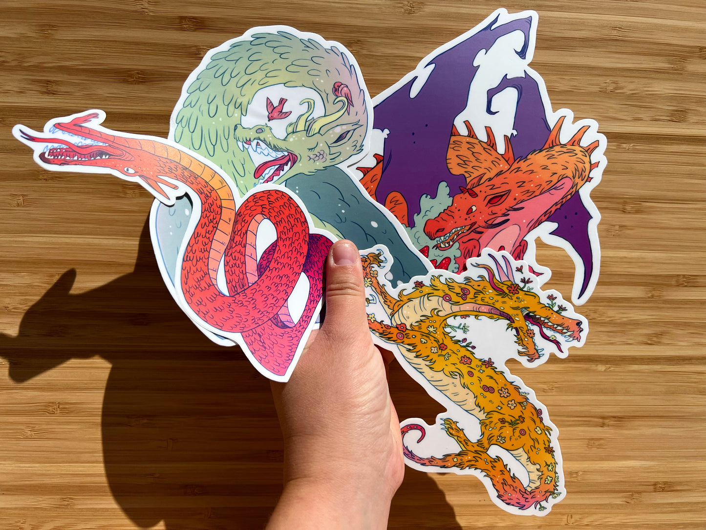Fall Dragon Large Sticker