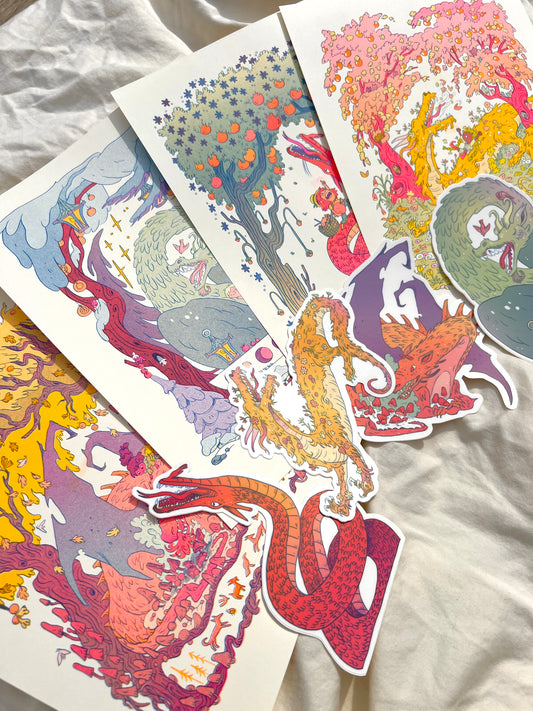Season of Dragons Series + All Stickers