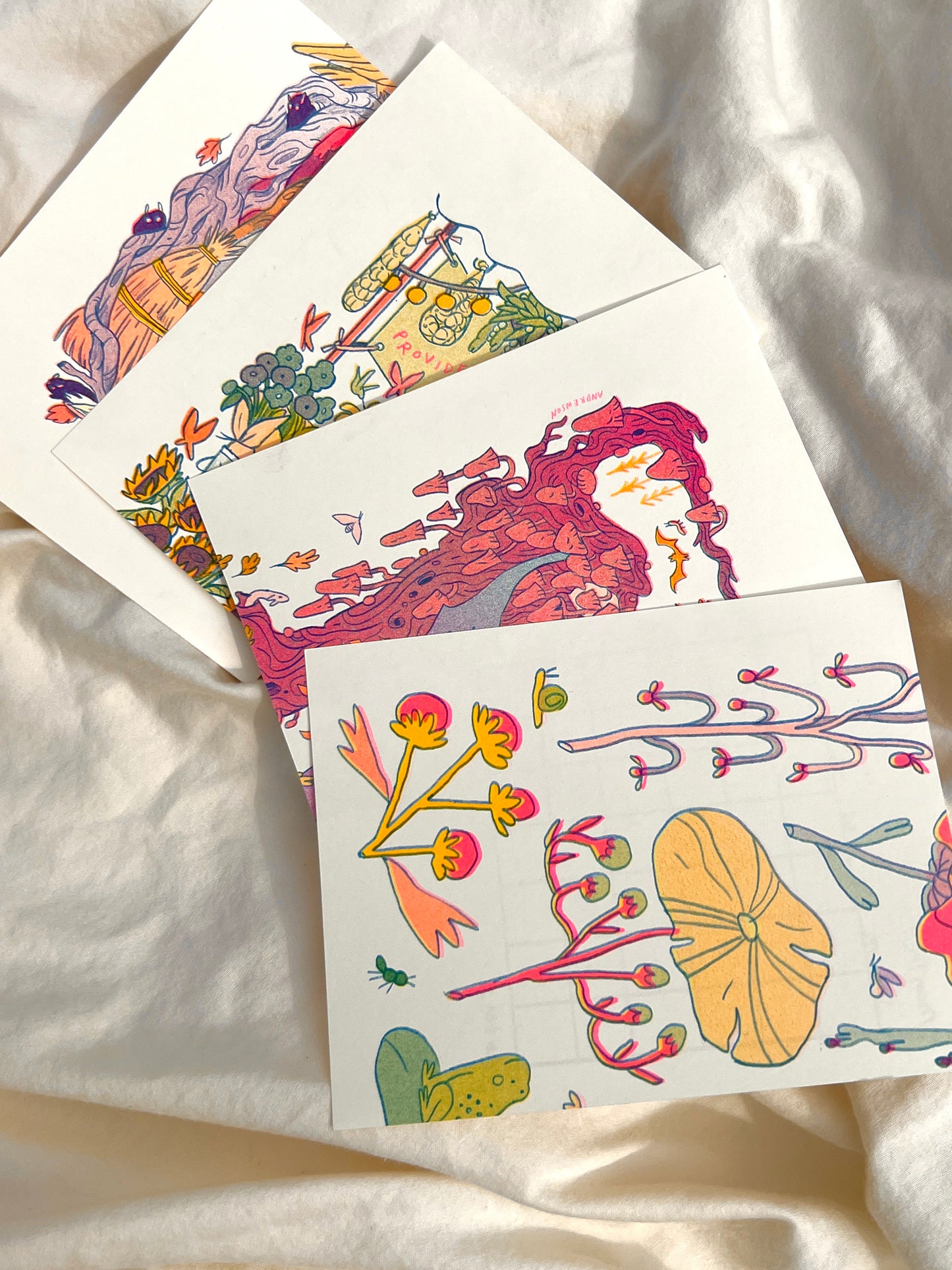 Bad Riso Print Blank Calendar Sheets x 12